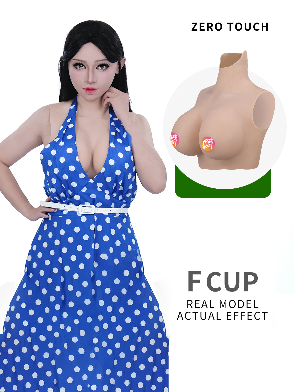 ZERO TOUCH 2 | F Cup Silicone Breastplate, Enhanced Breast Forms