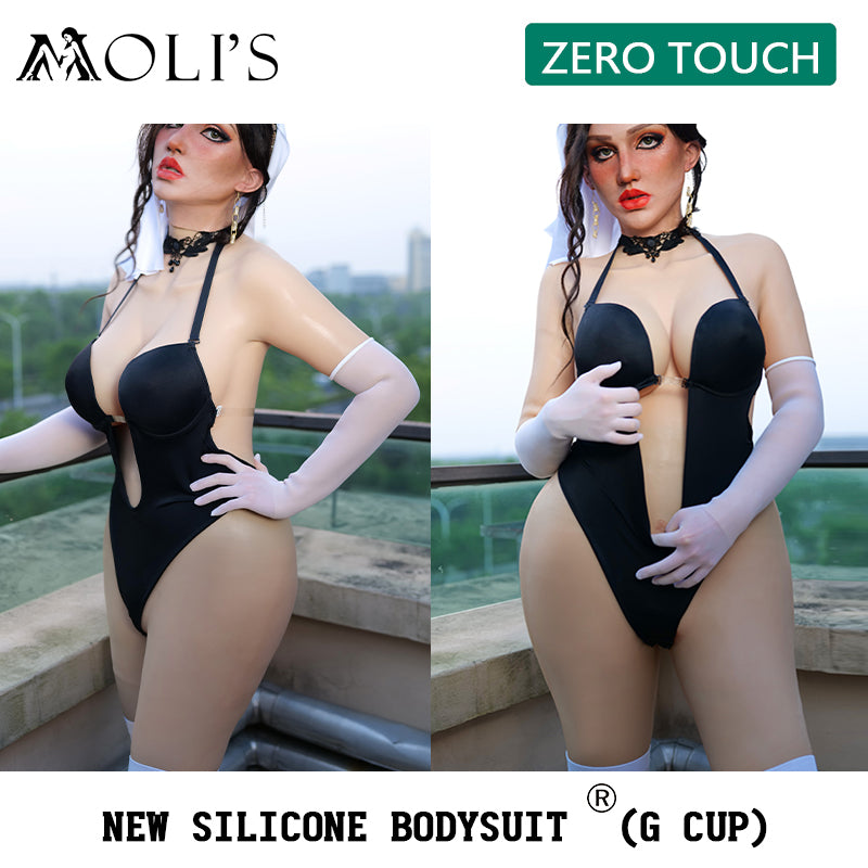 Zero Touch | Brand New Silicone Female Bodysuit with Arms and Padded Girdle G Cup