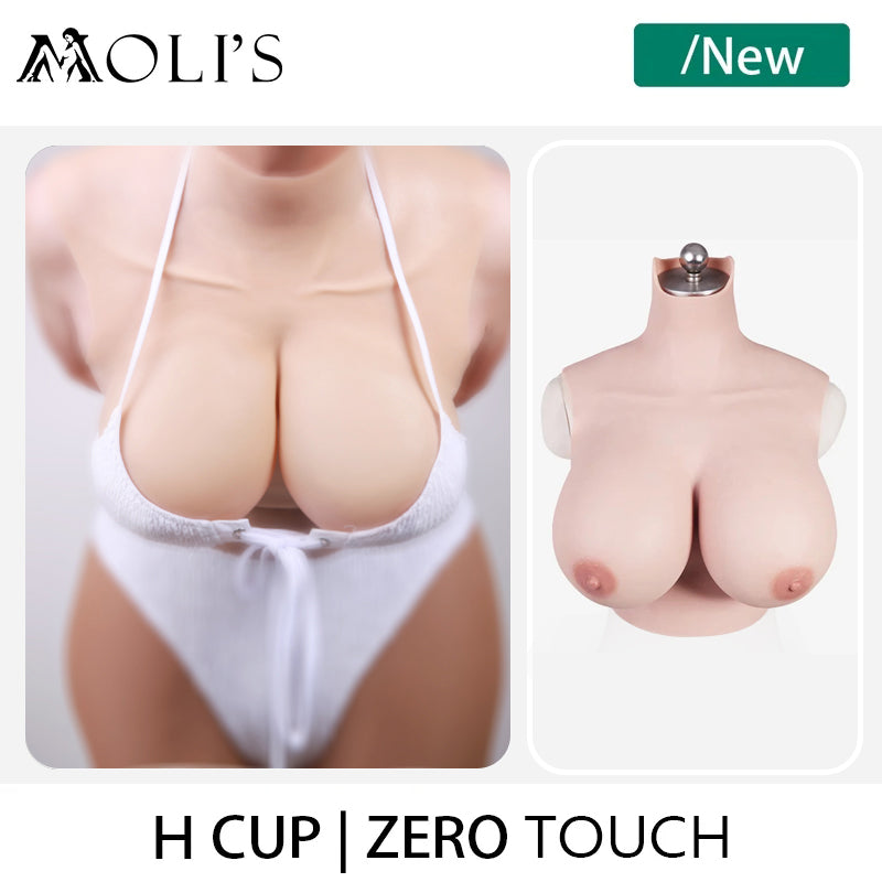 Zero Touch | “H” Cup Silicone Breastplate for Crossdressers