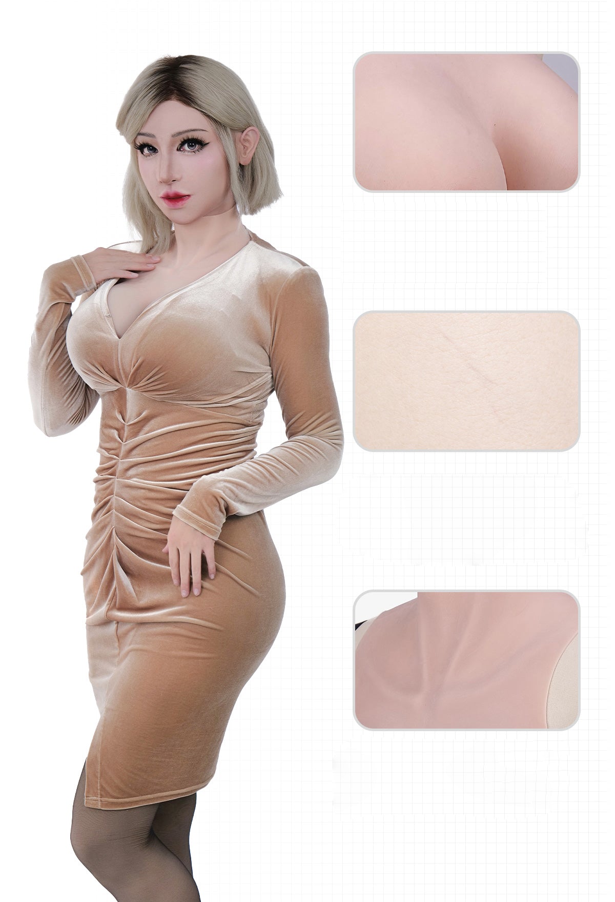 ZERO TOUCH 2 | H Cup Silicone Breastplate, Realistic MTF Breast Forms