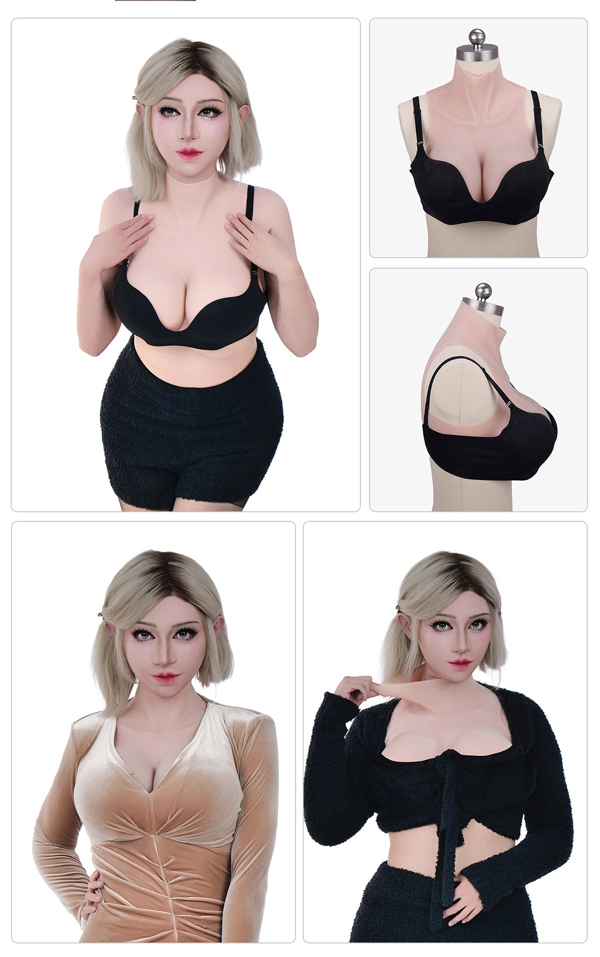 ZERO TOUCH 2 | H Cup Silicone Breastplate, Realistic MTF Breast Forms