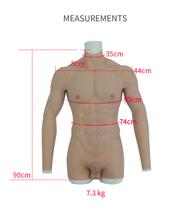 Gerald | FtM Silikon-Muskel-Body mit realistischem Penis 
