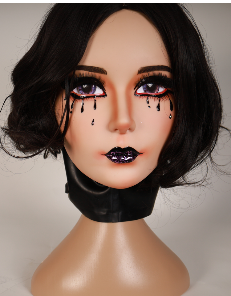 "Delilah" the Furgie - Female Doll Mask Gothic Makeup D01SD