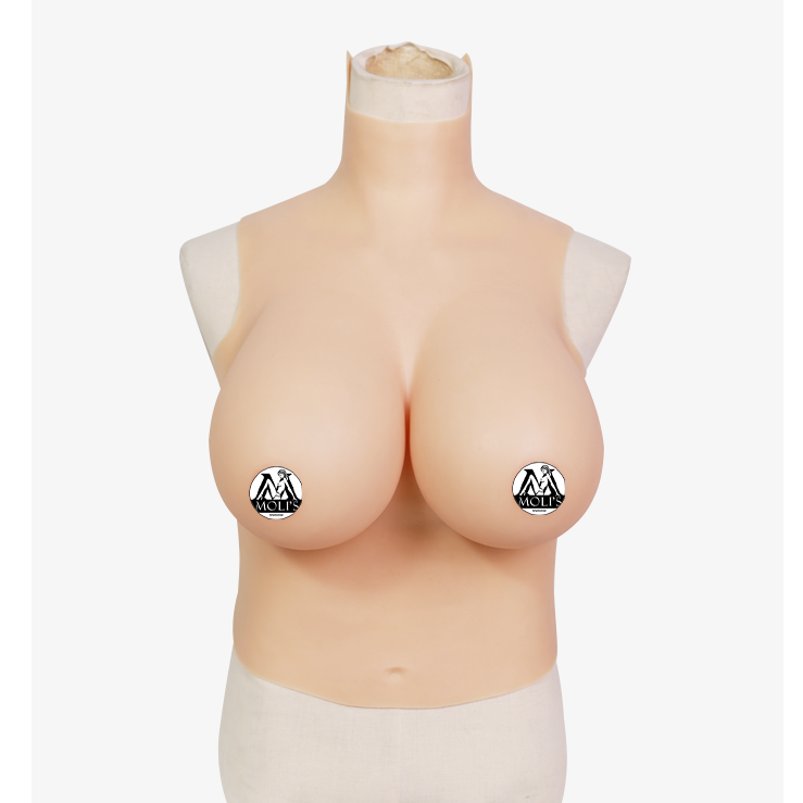 "Zero Touch" Breasts | "I" Cup Silicone Breastplate for Crossdressers