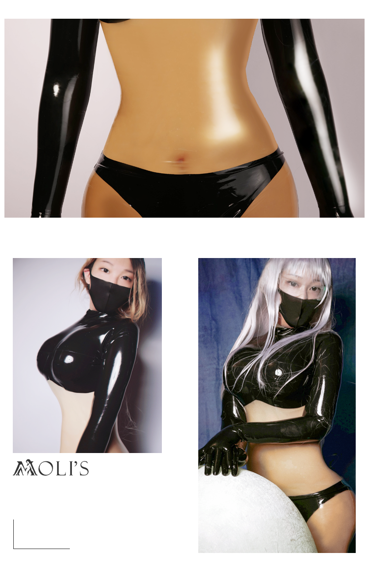 NEOGAN NN15 | “VELO” Nude & Black Latex Catsuit Fake Lingerie Style Bodysuit - InTheMask by Moli's