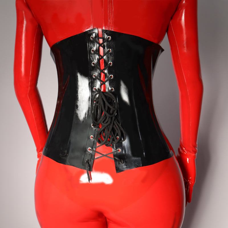 NEOGAN NC10 | Shiny Latex Corset with Built-in Steel Supporters - InTheMask by Moli's