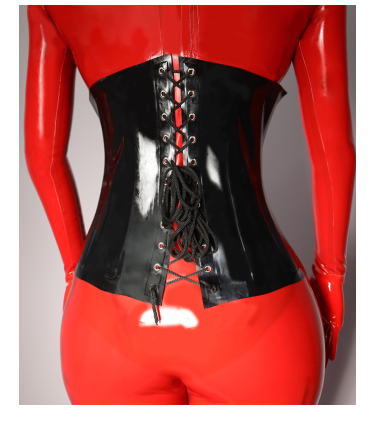 NEOGAN NC10 | Shiny Latex Corset with Built-in Steel Supporters - InTheMask by Moli's