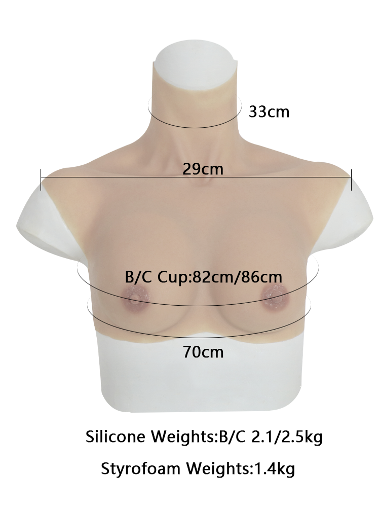 S-LINE | New B Cup and C Cup Silicone Breasts Enhanced Details - InTheMask by Moli's