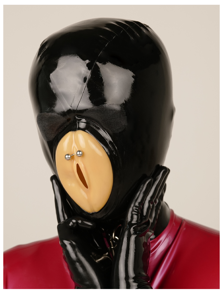 NEOGAN | „The Devourer“ Radical Rubber Latex-Maske mit künstlichem Muschimund und Mikroporen 