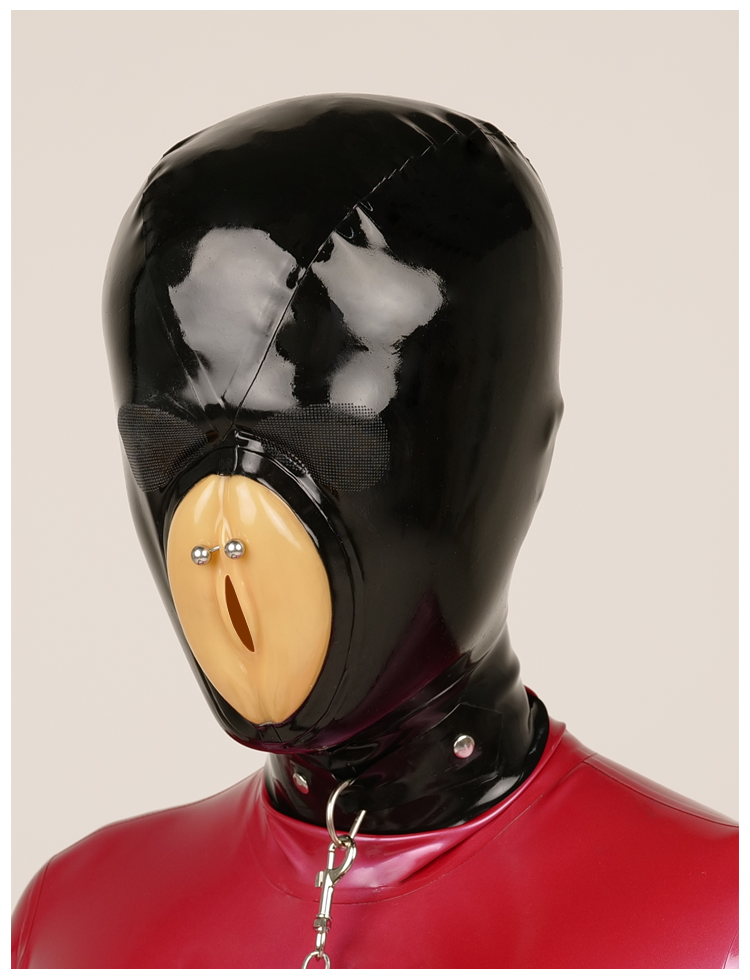 NEOGAN | „The Devourer“ Radical Rubber Latex-Maske mit künstlichem Muschimund und Mikroporen 