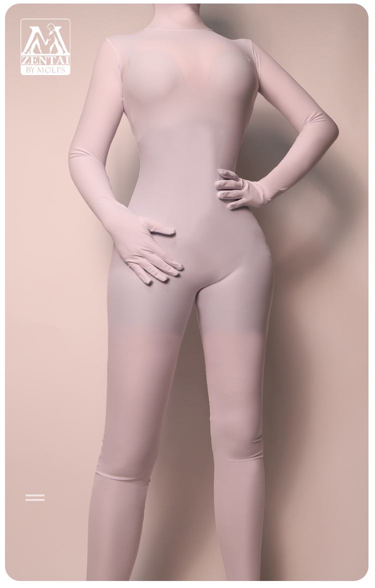 Molis Zentai | Weißer „Skinsuit“ aus Super Spandex der CLASSIC-Serie 