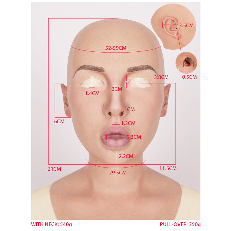 MoliFX | Molly S “Daily Beauty” Makeup Style SFX Silicone Female Mask X02C - InTheMask by Moli's