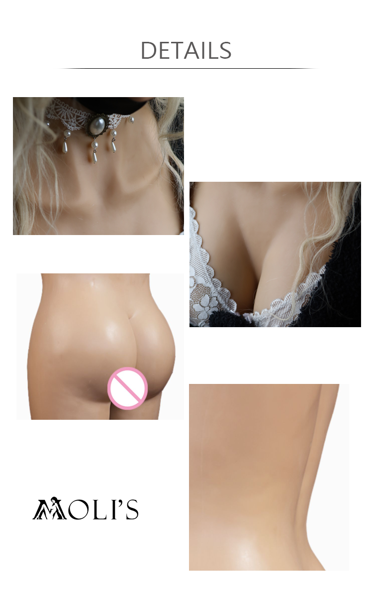 Zero Touch New "Petit" Brand New Silicone Female Bodysuit with Padded Girdle G Cup - InTheMask by Moli's