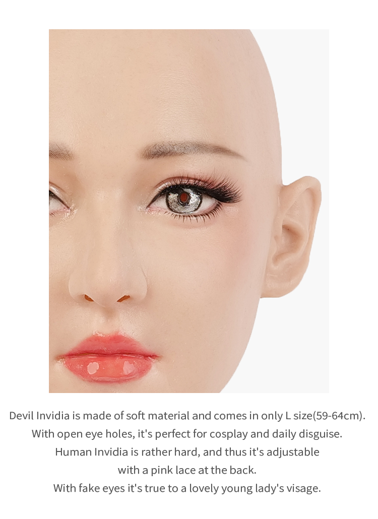 SecondFace | Human "Invidia" Silicone Female Mask 2 Types F02 - InTheMask by Moli's