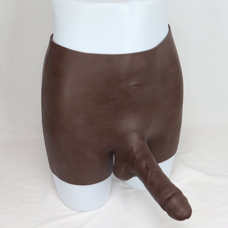 "Tornado" The Black Strap-on Silicone Dildo Pant - InTheMask by Moli's