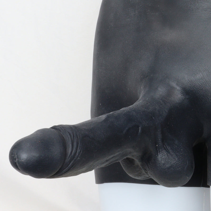 "Tornado" The Black Strap-on Silicone Dildo Pant - InTheMask by Moli's