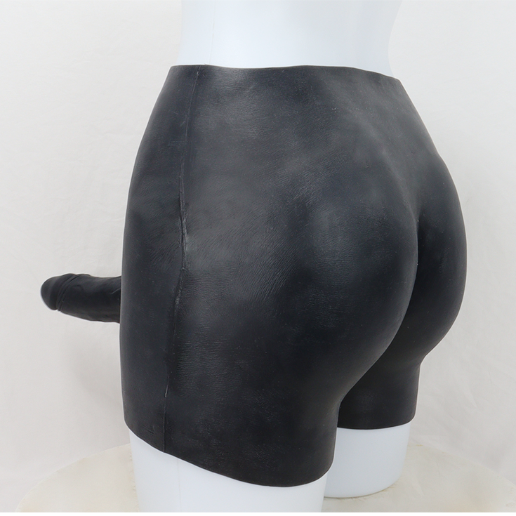 "Tornado" The Black Strap-on Silicone Dildo Pant - InTheMask by Moli's