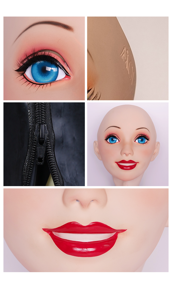 Molis Mask NEOGAN | Queena The Female Doll Mask with Gag and Latex Hood by Molis