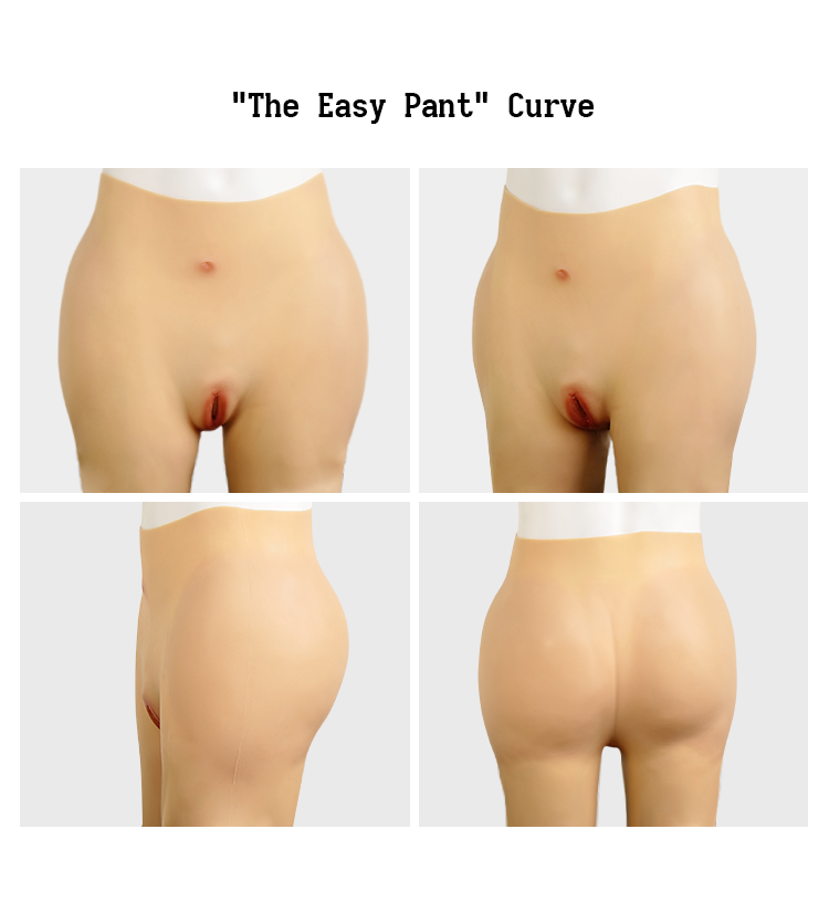 "The Easy Pant" SIlicone Vagina Pant with Hip Padding by Zero Touch