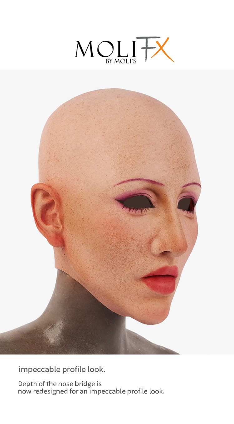 MoliFX | “Molly2” Kafka Makeup | SFX-Level Silicone Female Mask X03D - InTheMask by Moli's