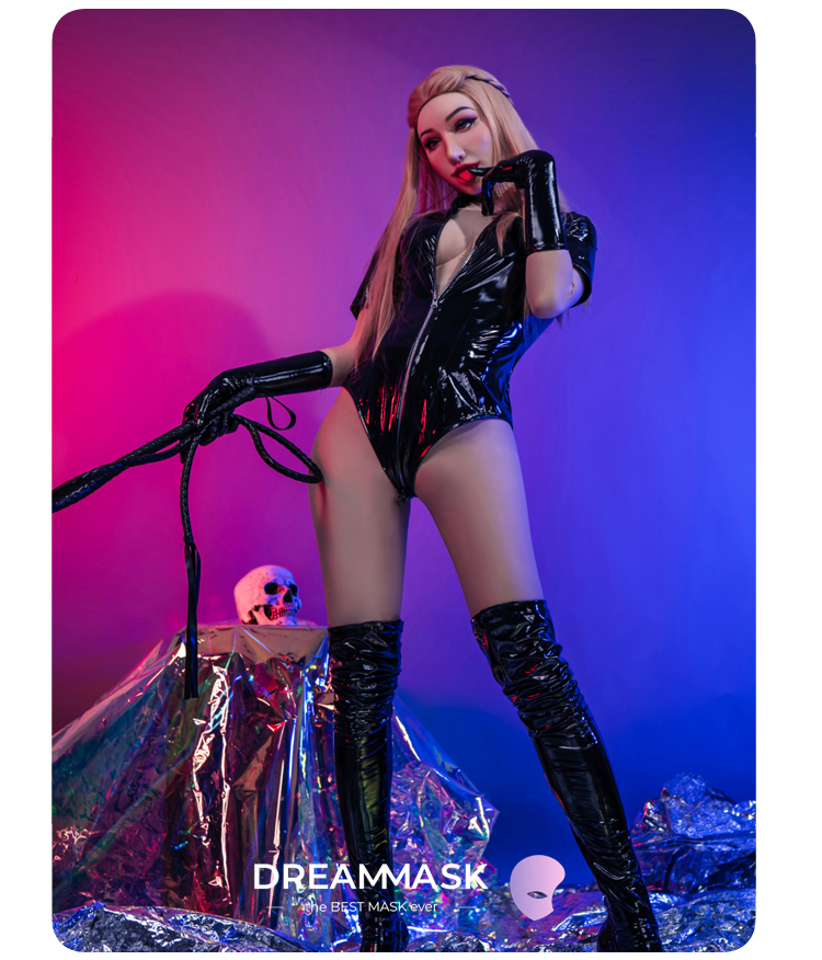 "Fantasy" with Fake Tongue Sheath Open Mouth The Silicone Female Mask by Dreammask Crossdresser - InTheMask by Moli's