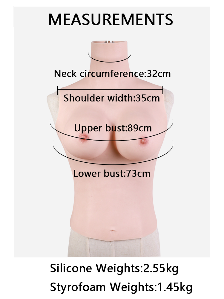 "Zero Touch" Breasts | "D" Cup Silicone Breastplate for Crossdressers - InTheMask by Moli's