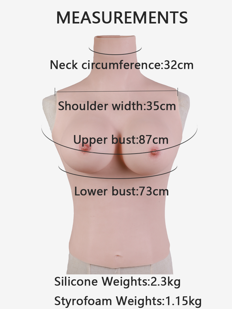 "Zero Touch" Breasts | “C” Cup Silicone Breastplate for Crossdressers - InTheMask by Moli's