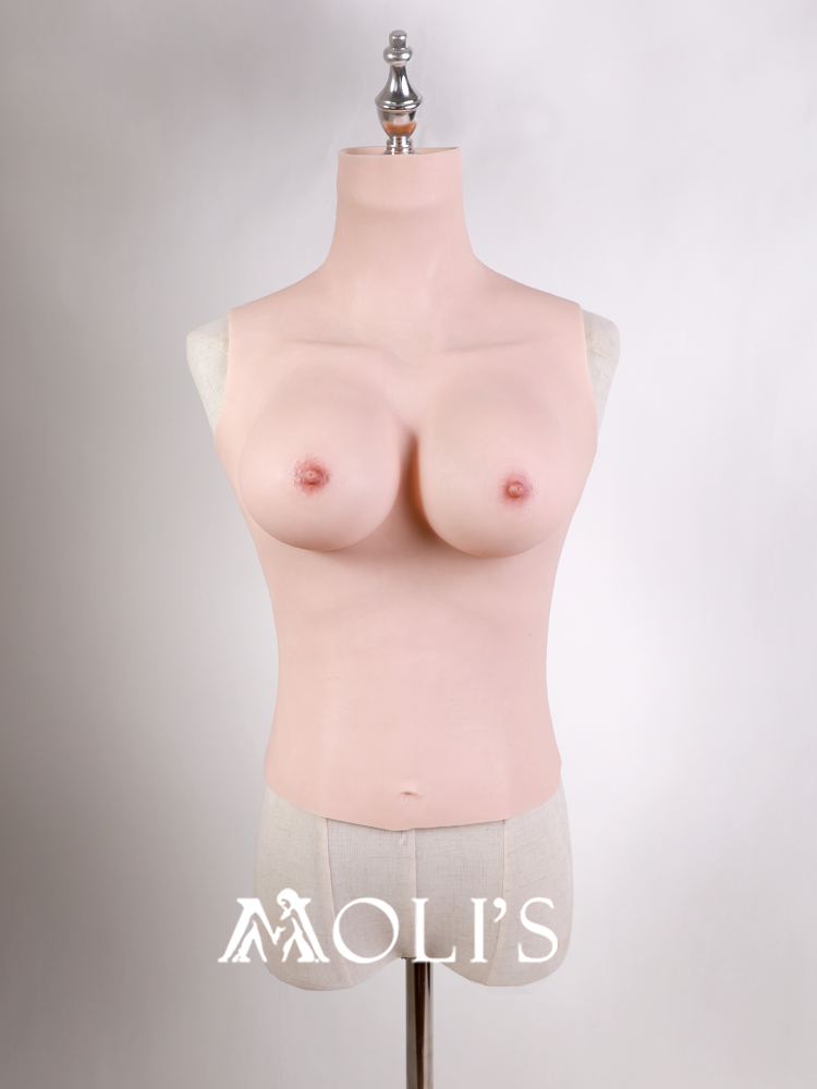 "Zero Touch" Breasts | “C” Cup Silicone Breastplate for Crossdressers - InTheMask by Moli's