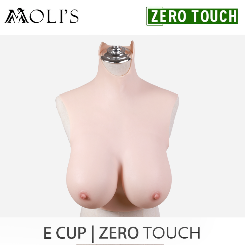 "Zero Touch" Breasts | "E" Cup Silicone Breastplate for Crossdressers