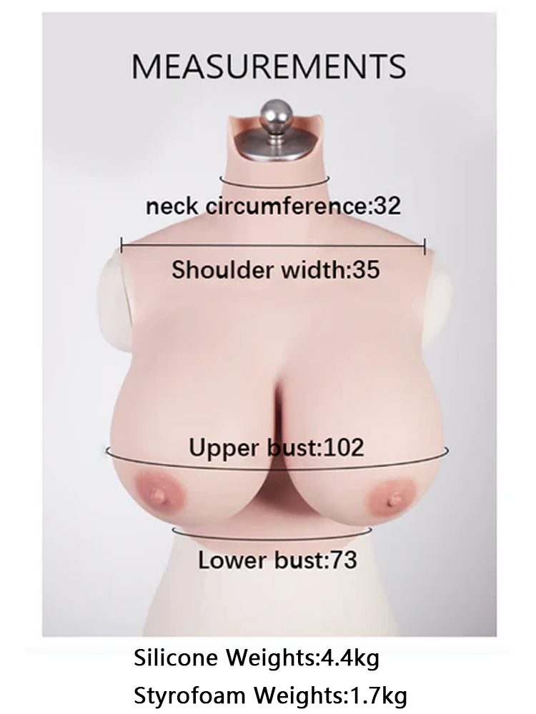 "Zero Touch" Breasts | "I" Cup Silicone Breastplate for Crossdressers