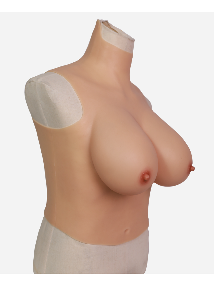 "Zero Touch" Breasts | "I" Cup Silicone Breastplate for Crossdressers