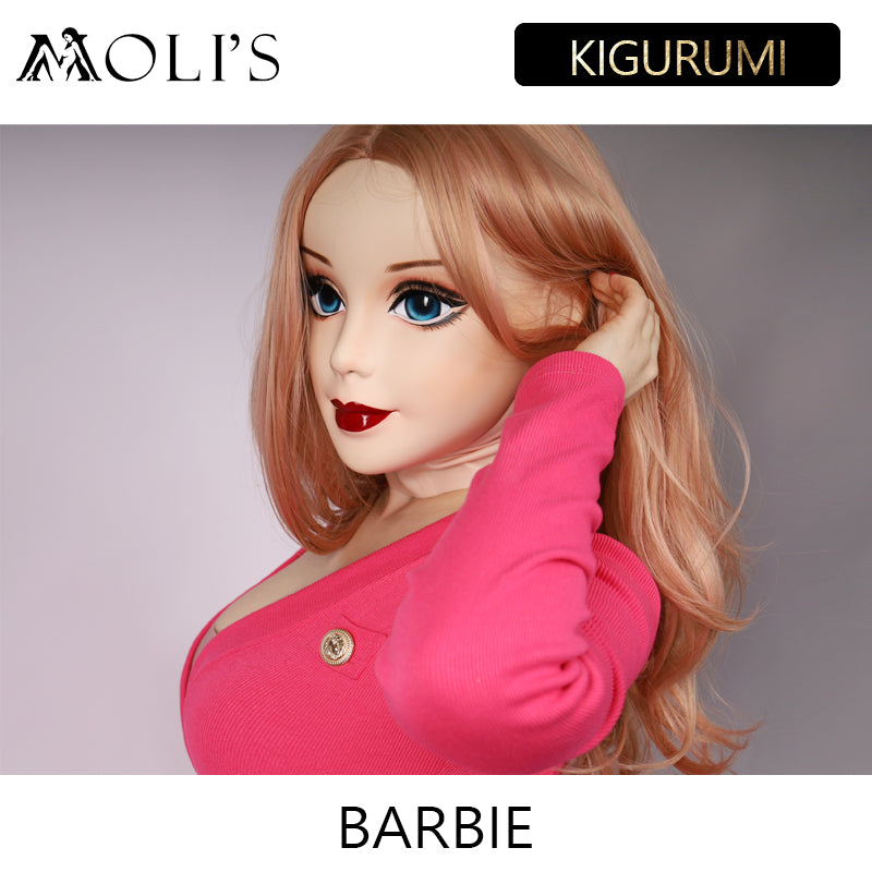 NEOGAN | Barbie, die weibliche Puppenmaske mit Knebel und Latexhaube von Moli's 