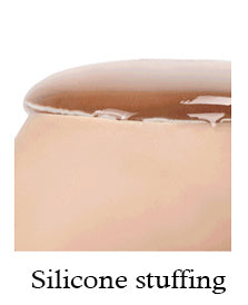 Silicone breastplate labeled "X CUP" by InTheMask, designed for breasts expansion with realistic large-tit appearance.