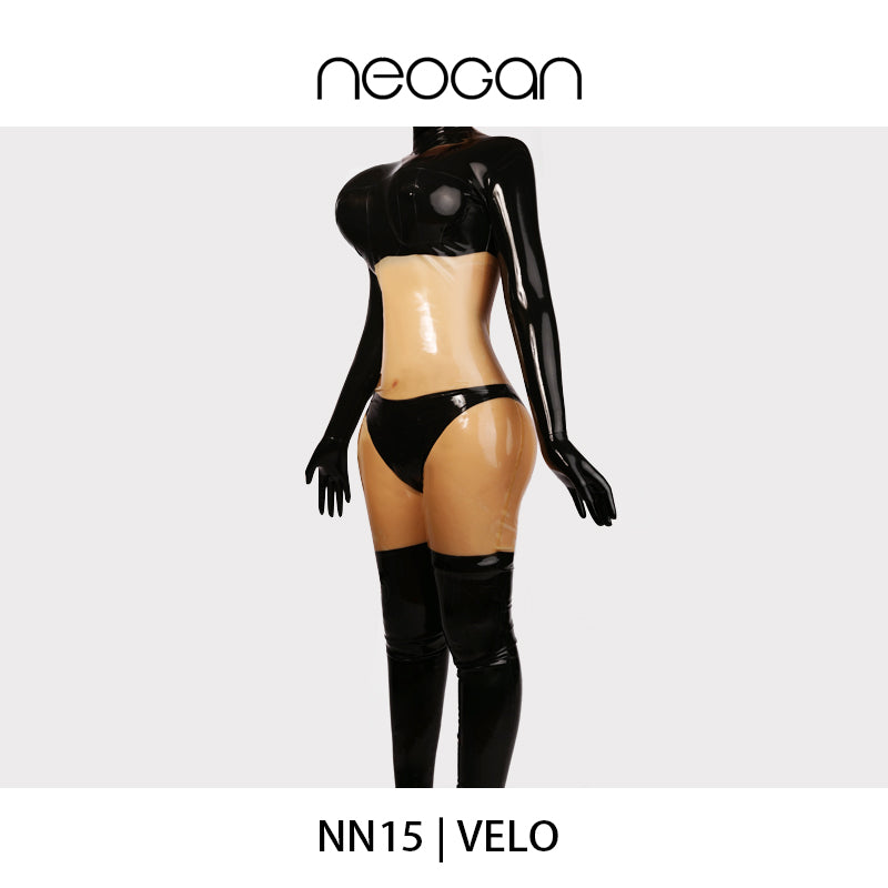 NEOGAN NN15 | “VELO” Nude & Black Latex Catsuit Fake Lingerie Style Bodysuit